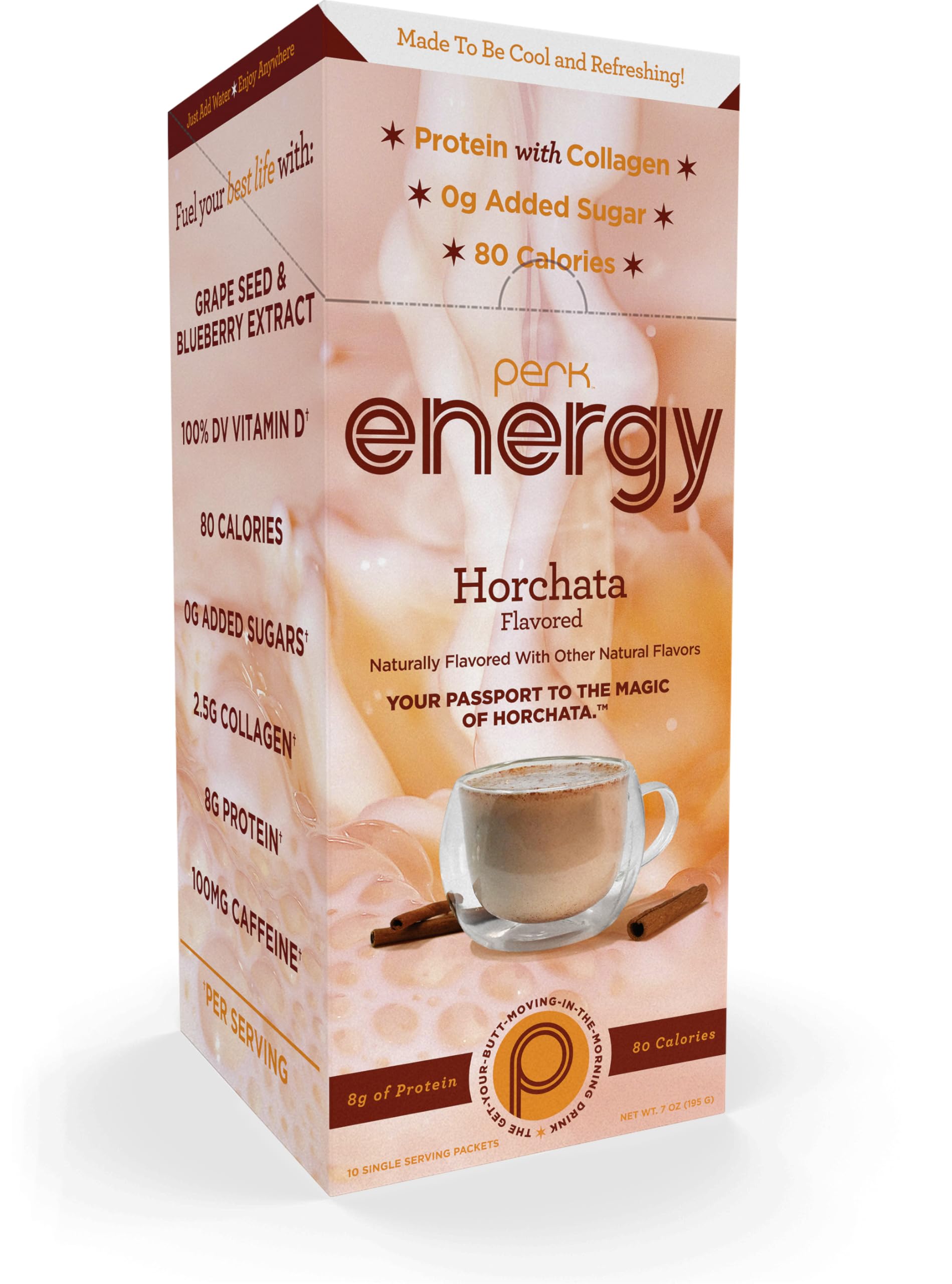 Amazon.com : Perk Energy Drink Mix (Horchata) 10 Stick Packs